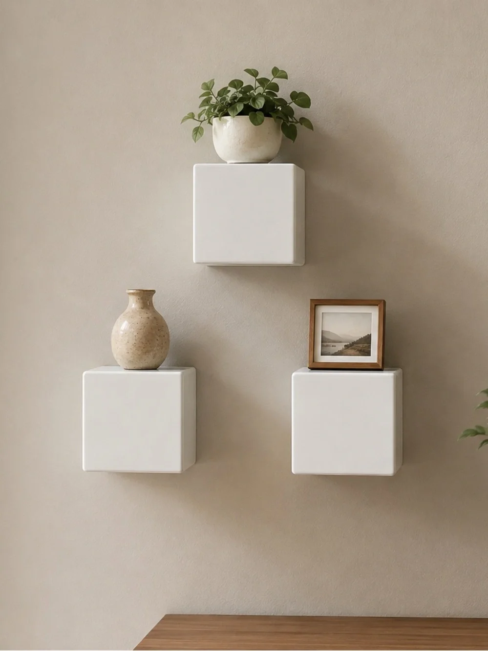 Floating Cube Wall Shelves - Modern Home Wall Decor